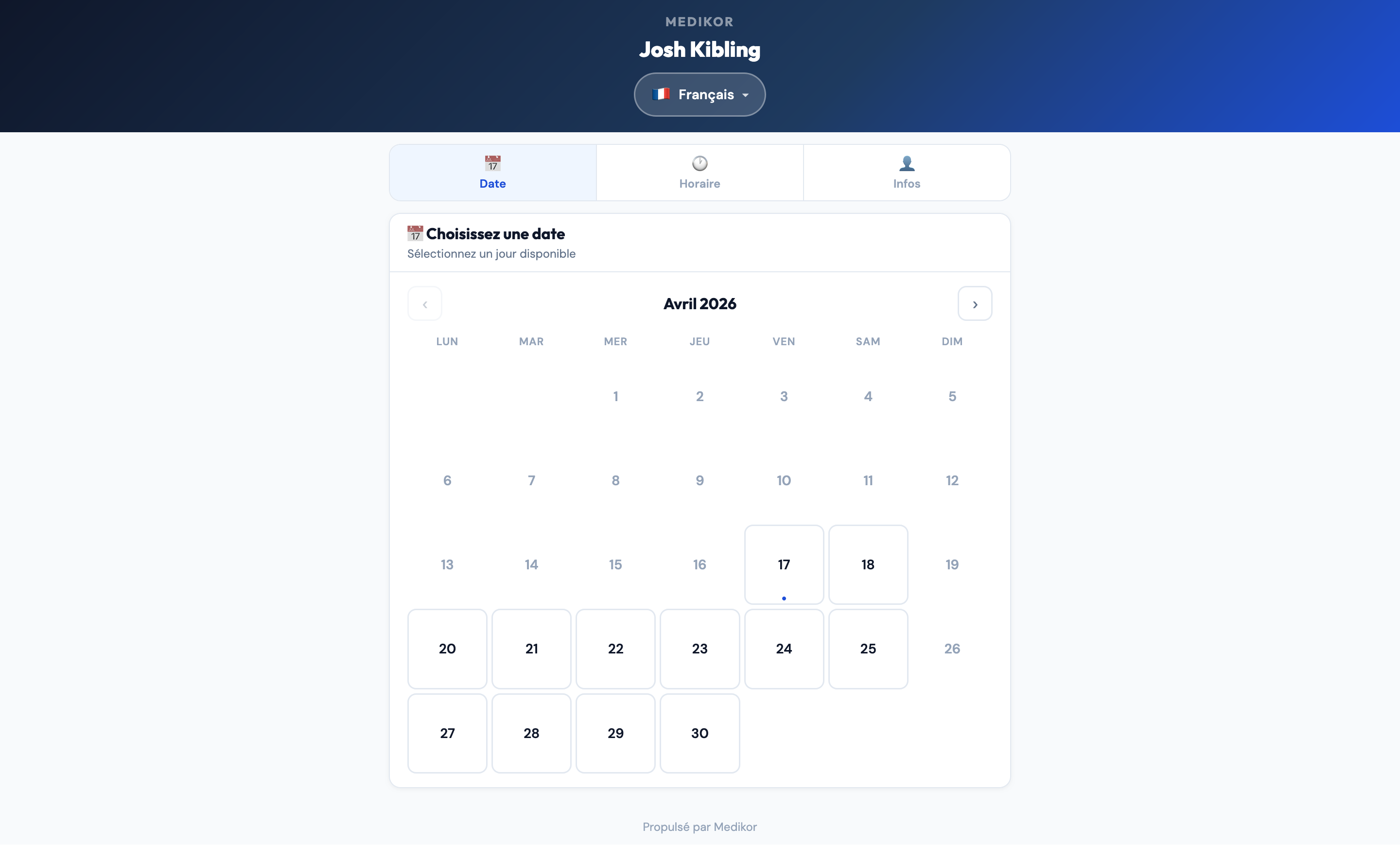 Medikor Online Booking