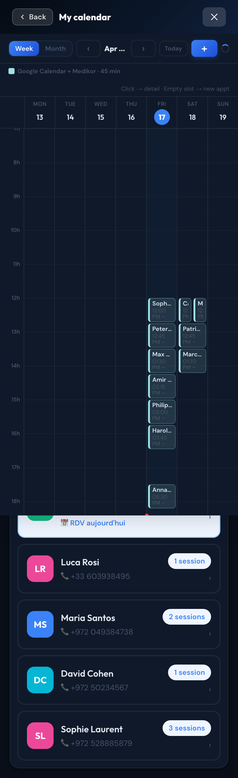 Medikor Calendar Mobile