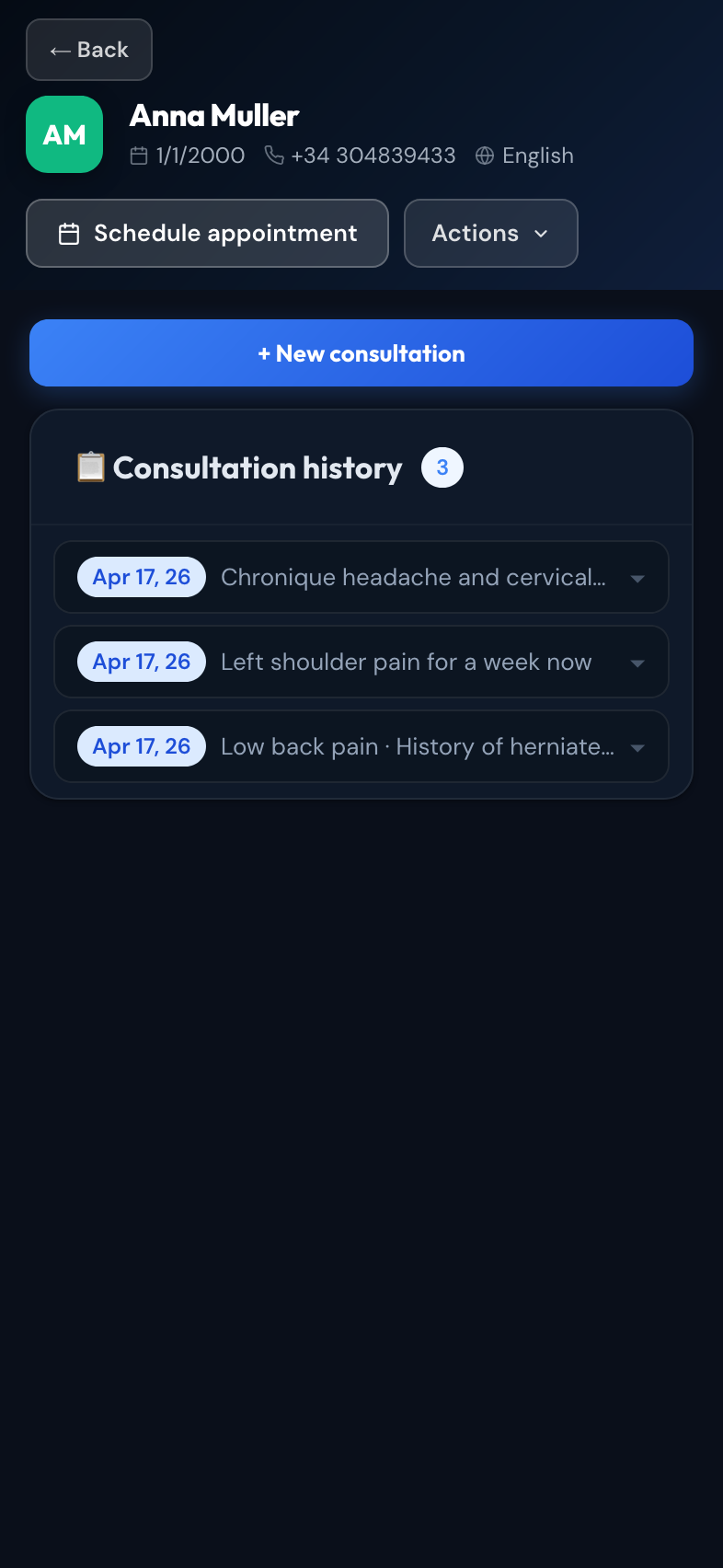Medikor Patient File Mobile