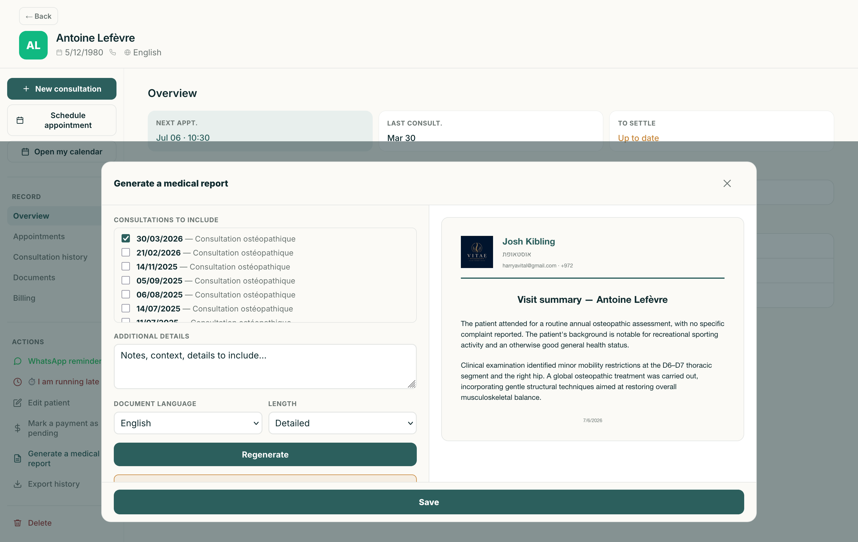 Medikor smart consultation reports with optional AI assistance