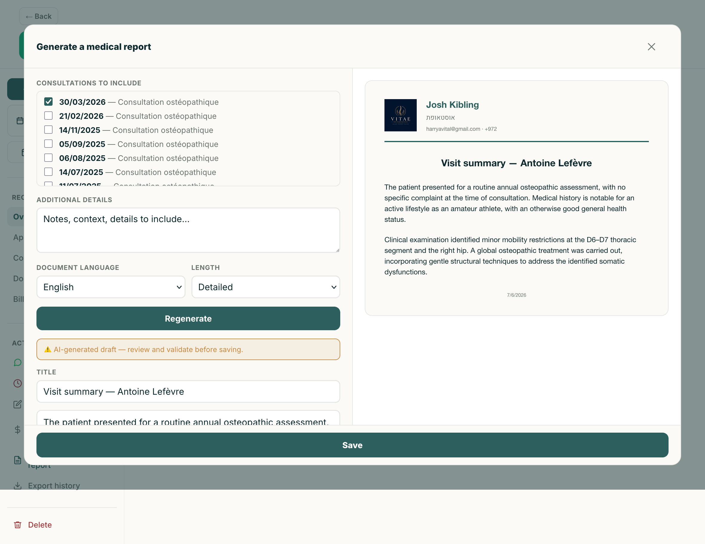 Medikor smart consultation reports with optional AI assistance
